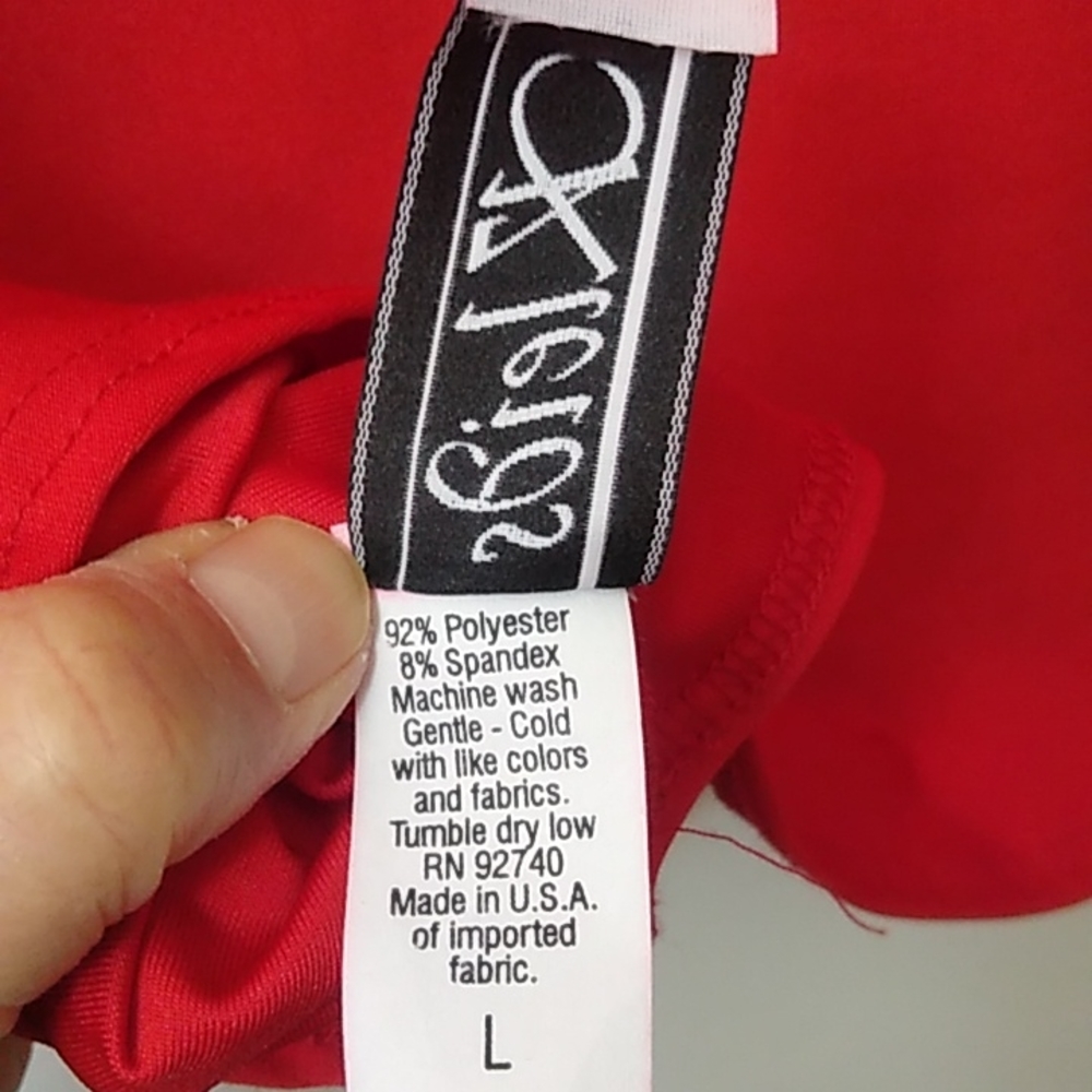 Kleids Rhinestone Tank Top, Red, L - Picture 5 of 6